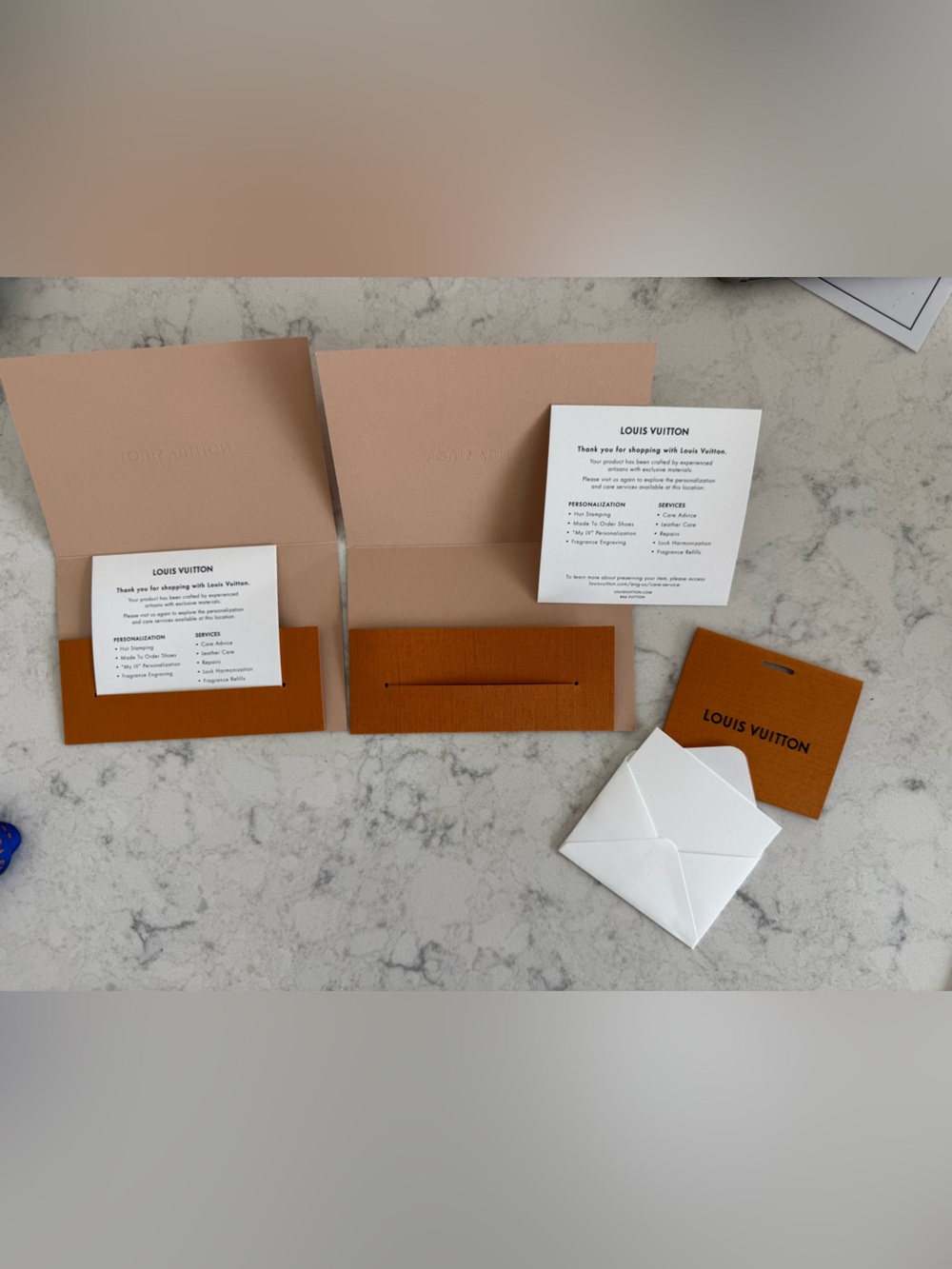 Louis Vuitton Orange Envelope and Card Set